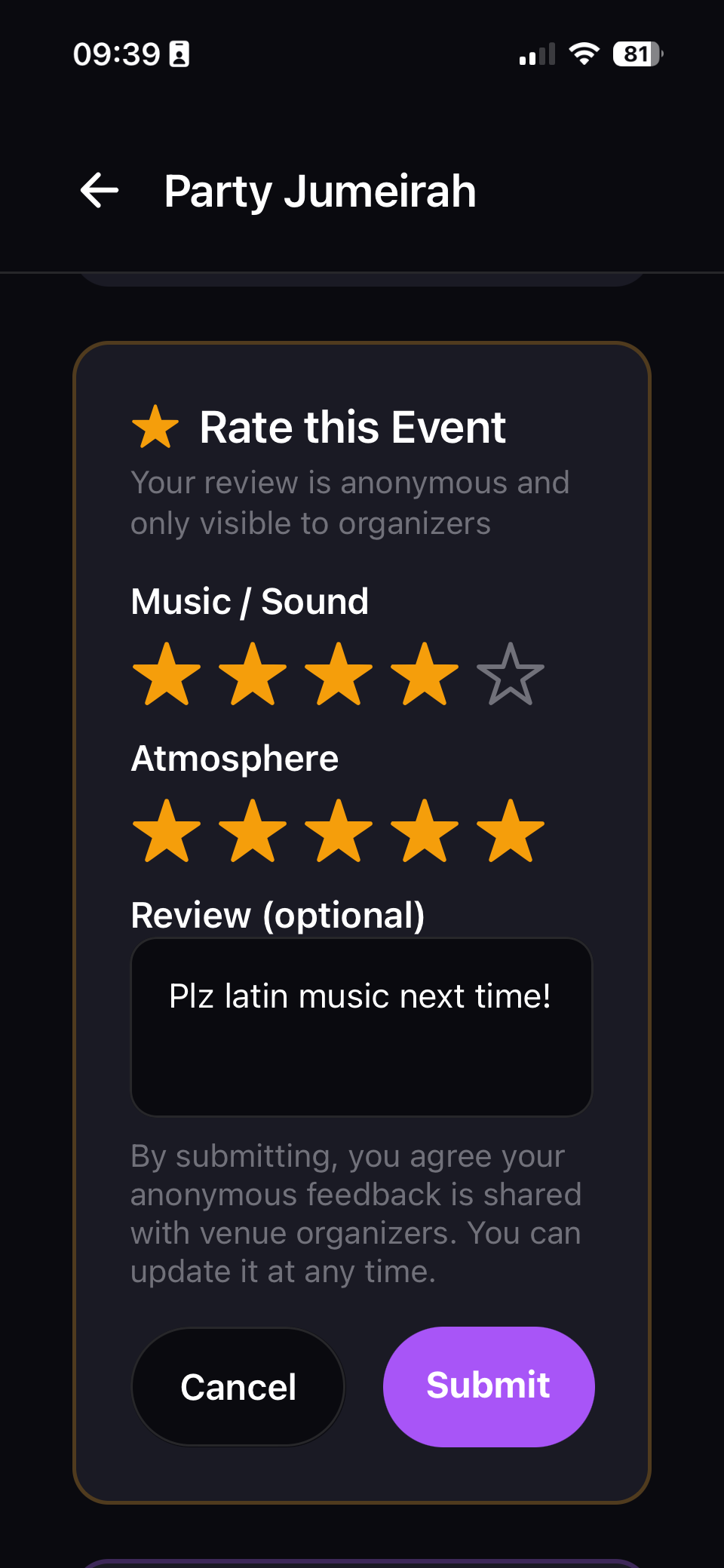 Rate the event!