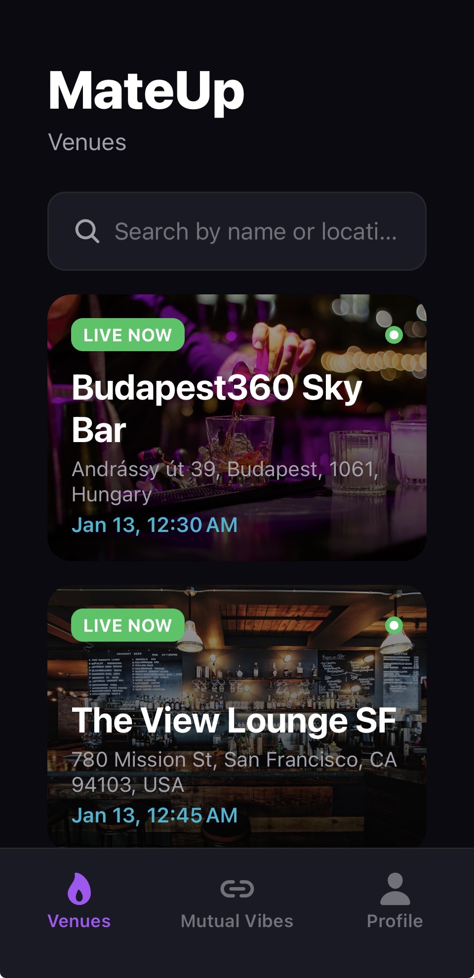 Browse Tonight's Parties